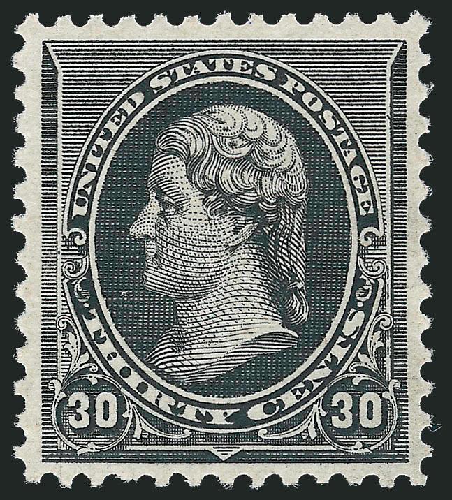 30c Black (228).> Original gum, barest trace of hinging if at all, intense shade with detailed impression, Very Fine and choice, with 2007 P.F. certificate (OGph, 85, VF-XF)