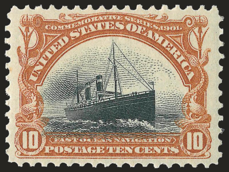 10c Pan-American (299).> Mint N.H., bright and fresh, Very Fine and choice, with photocopy of 1999 P.F. certificate for vertical block of twelve