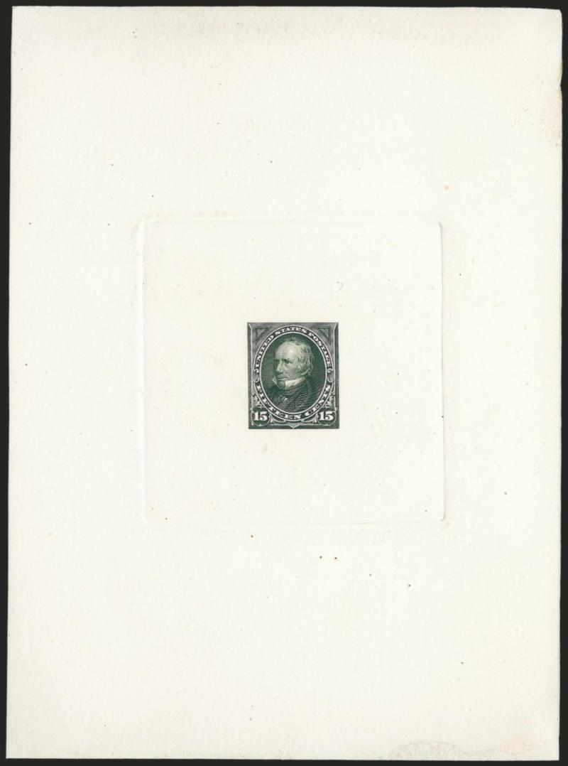 1c-15c 1898 Issue, Large Die Proofs on Cards, India (279P1, 279BfP1, 280P1, 281P1, 282P1, 283P1, 284P1).> All except 10c printed directly on cards, all with full die sinkage area and many with larger cards, 6c
with unusual offset in die area, few wit