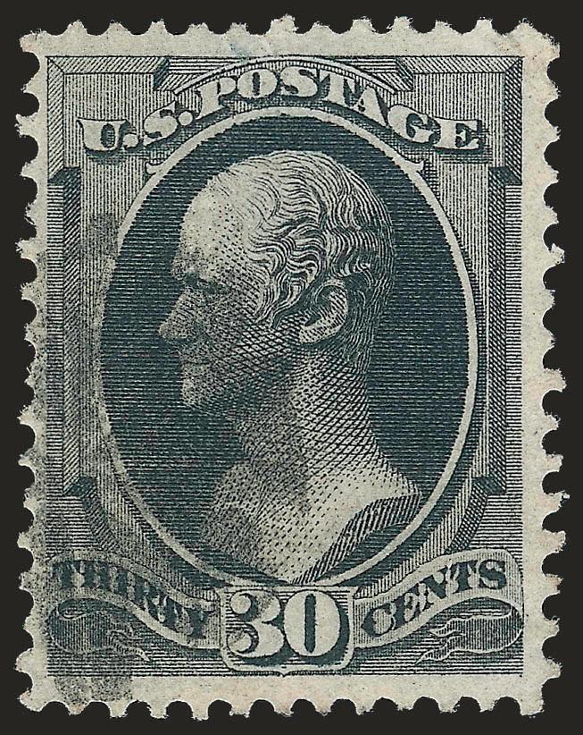 30c Black, Grill (143).> H. Grill, choice margins, circle of wedges cancel, Fine
