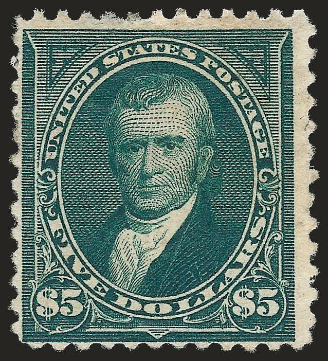 $5.00 Dark Green (263).> Original gum, h.r., couple small thin spots, Fine appearance
