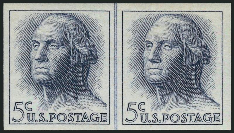 5c Dark Blue Gray, Coil, Imperforate (1229b).> Mint N.H. joint line pair, Very Fine and choice, with 1976 P.F. certificate