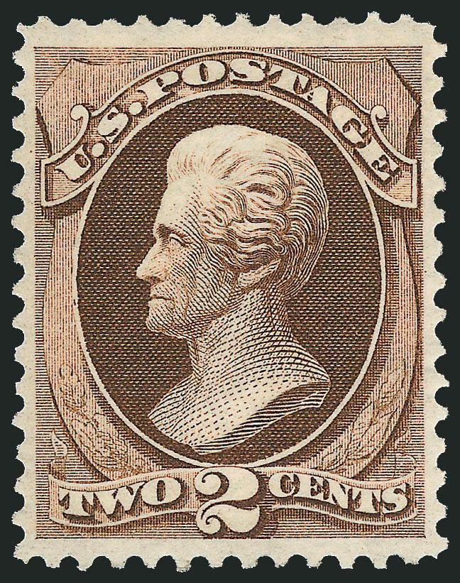 2c Brown (157).> Original gum, virtually precise centering, incredible depth of color and with a sharp impression, Extremely Fine, with 1992 P.F. certificate