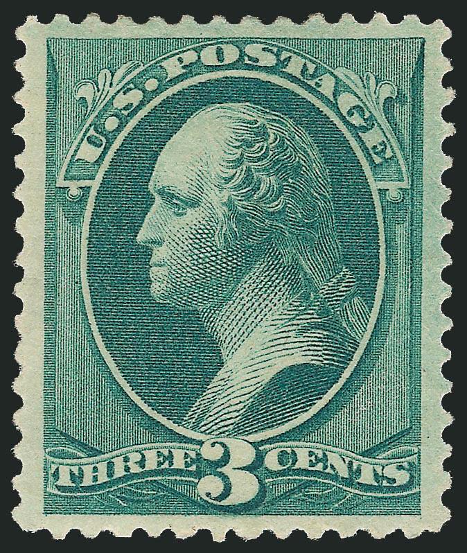 3c Green (184).> Original gum, choice margins and perfectly centered, fresh, bright color, Extremely Fine Gem, with 1989 P.F. certificate