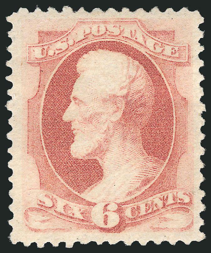 6c Pink (186).> Original gum, unusually well-centered, deep rich color and incredibly intense impression showing all of the engraving lines in sharp detail -- rarely seen on this issue, which is normally found
with a weak mottled impression on yellow