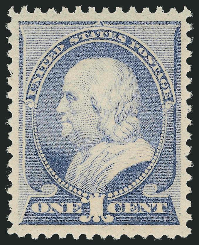 1c Ultramarine (212).> Mint N.H., superbly centered with wide margins, beautiful pastel color, fresh and Extremely Fine Gem, with 2004 P.F. certificate