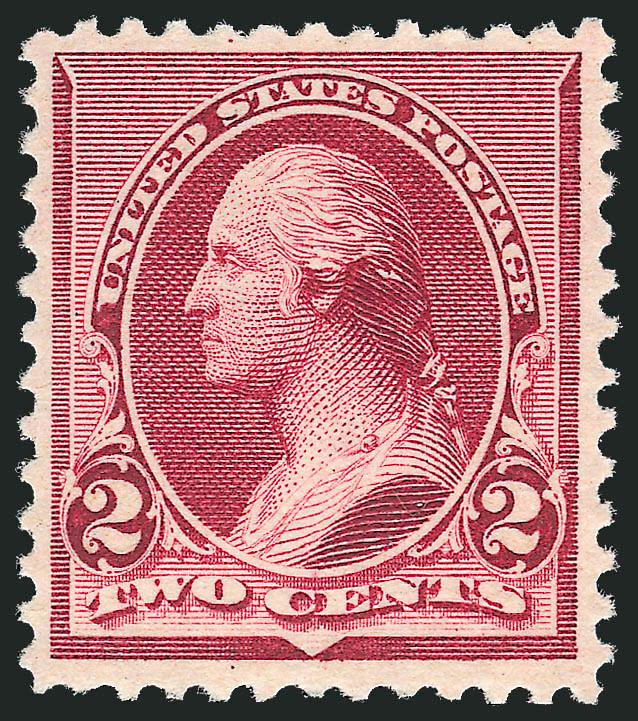 2c Lake (219D).> Mint N.H., rich color in the beautiful Lake shade, crisp paper, Very Fine and choice, ex Odeneal, with 1991 and 2007 P.F. certificates
