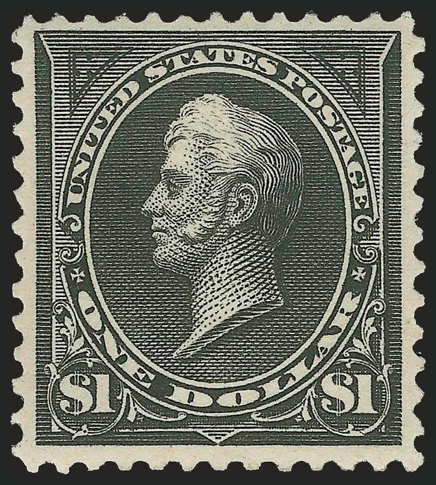 $1.00 Black (261).> Original gum, barely hinged, sharp proof-like impression, fresh and Very Fine, with 2004 P.F. certificate