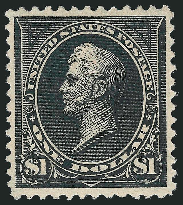 $1.00 Black, Ty. II (276A).> Original gum, lightly hinged, unbelievably intense shade and impression, well-balanced margins, Extremely Fine, a stamp of tremendous visual appeal, with 2010 P.S.E. certificate
(OGph, VF-XF 85 SMQ $1,650.00)