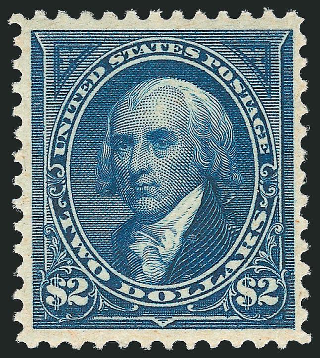 $2.00 Bright Blue (277).> Original gum, lightly hinged, radiant color, well-proportioned margins, Extremely Fine, with 2009 P.S.E. certificate (OGph, VF-XF 85 SMQ $1,150.00)