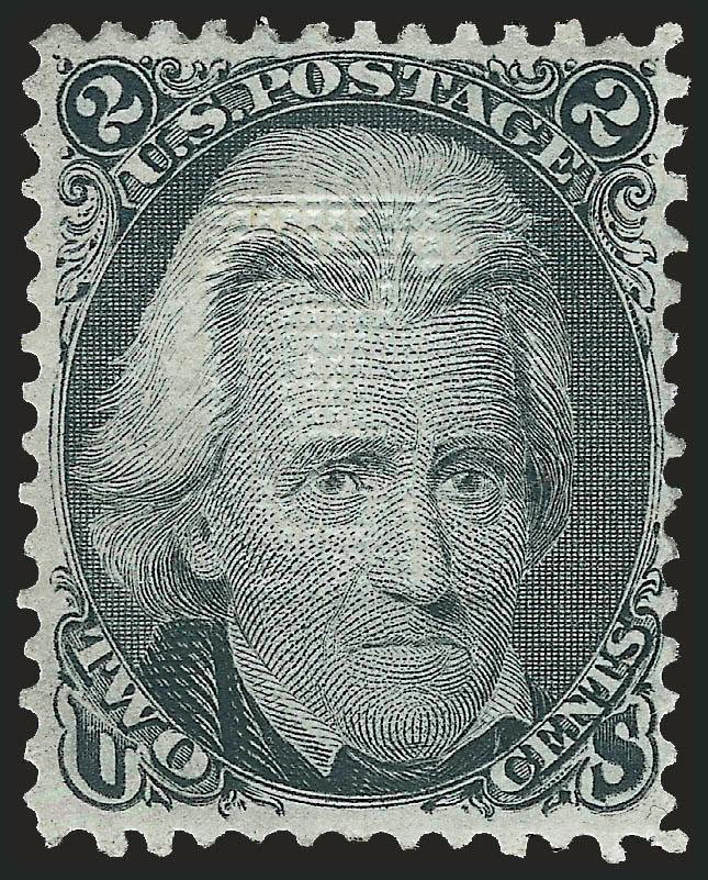 2c Black, E. Grill (87).> Original gum, lightly hinged, well-defined grill clearly visible from front, intense shade and impression, fresh and Very Fine, with 1997 and 2009 P.F. certificates